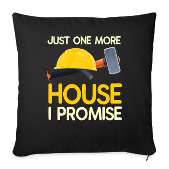 House Destruction Renovation Gift - Sofa pillowcase 17,3'' x 17,3'' (45 x 45 cm) - black - Front