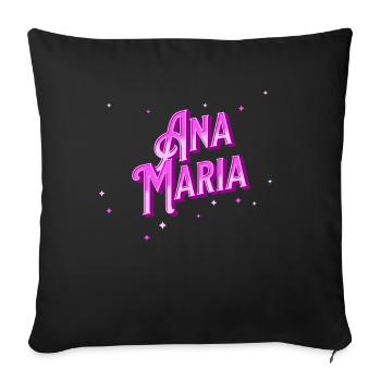 Anna Maria nom personnalisé - Housse de coussin décorative 45 x 45 cm - noir - Devant