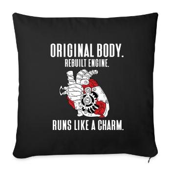 Operation Heart Gift - Sofa pillowcase 17,3'' x 17,3'' (45 x 45 cm) - black - Front
