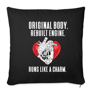 Operation Heart Gift - Sofa pillowcase 17,3'' x 17,3'' (45 x 45 cm) - black - Front