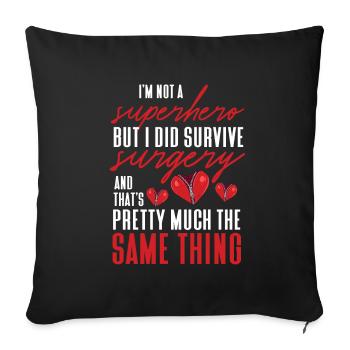 Operation Heart Gift - Sofa pillowcase 17,3'' x 17,3'' (45 x 45 cm) - black - Front