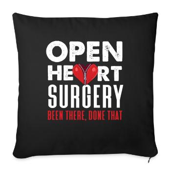 Operation Heart Gift - Sofa pillowcase 17,3'' x 17,3'' (45 x 45 cm) - black - Front