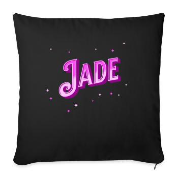 Jade name personalized - Sofa pillowcase 17,3'' x 17,3'' (45 x 45 cm) - black - Front