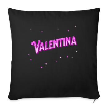 Le prénom de Valentina personnalisé - Housse de coussin décorative 45 x 45 cm - noir - Devant