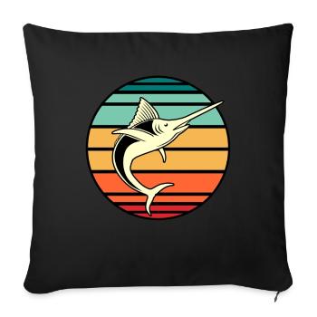 Schwertfisch - Sofakissenbezug 45 x 45 cm - Schwarz - Vorne