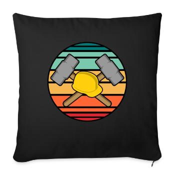 House Destruction Renovation Gift - Sofa pillowcase 17,3'' x 17,3'' (45 x 45 cm) - black - Front