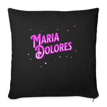Le nom de Maria Dolore personnalisé - Housse de coussin décorative 45 x 45 cm - noir - Devant