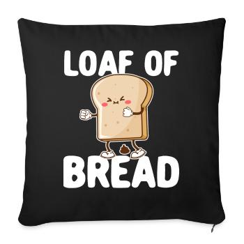 Funny bread baker - Sofa pillowcase 17,3'' x 17,3'' (45 x 45 cm) - black - Front