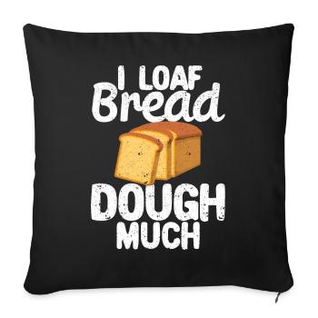 Funny bread baker - Sofa pillowcase 17,3'' x 17,3'' (45 x 45 cm) - black - Front