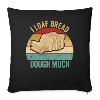 Funny bread baker - Sofa pillowcase 17,3'' x 17,3'' (45 x 45 cm) - black - Front