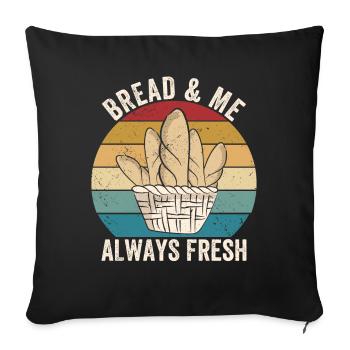 Funny bread baker - Sofa pillowcase 17,3'' x 17,3'' (45 x 45 cm) - black - Front