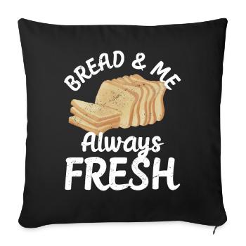 Funny bread baker - Sofa pillowcase 17,3'' x 17,3'' (45 x 45 cm) - black - Front