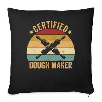 Funny bread baker - Sofa pillowcase 17,3'' x 17,3'' (45 x 45 cm) - black - Front