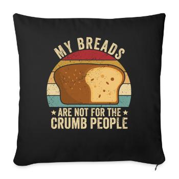 Drôle de boulanger - Housse de coussin décorative 45 x 45 cm - noir - Devant
