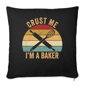 Funny bread baker - Sofa pillowcase 17,3'' x 17,3'' (45 x 45 cm) - black - Front