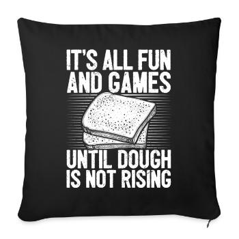 Funny bread baker - Sofa pillowcase 17,3'' x 17,3'' (45 x 45 cm) - black - Front