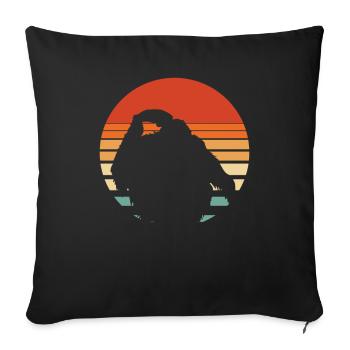Orangutan - Sofa pillowcase 17,3'' x 17,3'' (45 x 45 cm) - black - Front