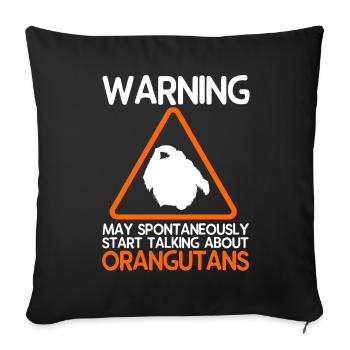 Orangutan - Sofa pillowcase 17,3'' x 17,3'' (45 x 45 cm) - black - Front