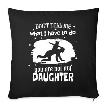 DAD 2023 - Drôle de dicton pour les papas et les pères - Housse de coussin décorative 45 x 45 cm - noir - Devant