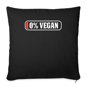 0% Vegan Bbq Butcher Non-veg - Sofa pillowcase 17,3'' x 17,3'' (45 x 45 cm) - black - Front