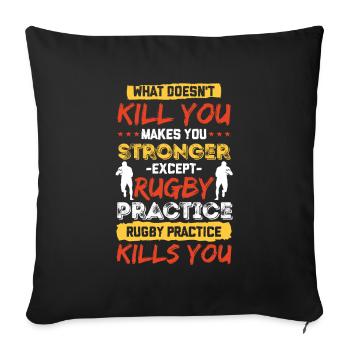 Rugby Player Rugby Coach - Sofa pillowcase 17,3'' x 17,3'' (45 x 45 cm) - black - Front