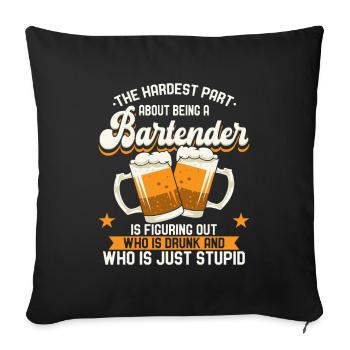 Barman Barending - Housse de coussin décorative 45 x 45 cm - noir - Devant