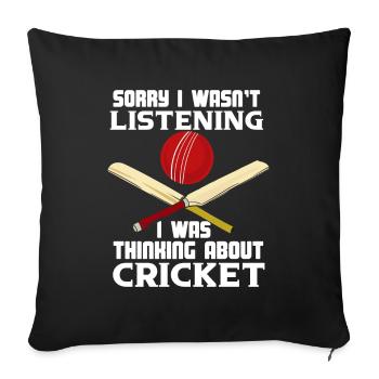 J’ai pensé au cricket - Housse de coussin décorative 45 x 45 cm - noir - Devant