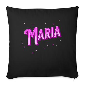 Le prénom de Marie personnalisé - Housse de coussin décorative 45 x 45 cm - noir - Devant
