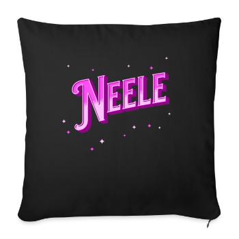 Neele Namen personalisiert - Sofakissenbezug 45 x 45 cm - Schwarz - Vorne
