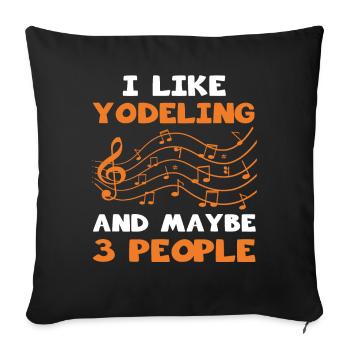Yodel - Sofa pillowcase 17,3'' x 17,3'' (45 x 45 cm) - black - Front