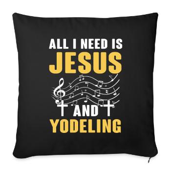 Yodel - Sofa pillowcase 17,3'' x 17,3'' (45 x 45 cm) - black - Front