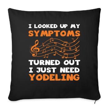 Yodel - Sofa pillowcase 17,3'' x 17,3'' (45 x 45 cm) - black - Front