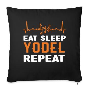 Yodel - Sofa pillowcase 17,3'' x 17,3'' (45 x 45 cm) - black - Front