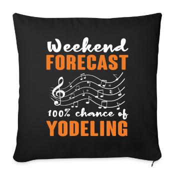 Yodel - Sofa pillowcase 17,3'' x 17,3'' (45 x 45 cm) - black - Front