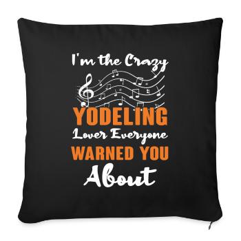 Yodel - Sofa pillowcase 17,3'' x 17,3'' (45 x 45 cm) - black - Front
