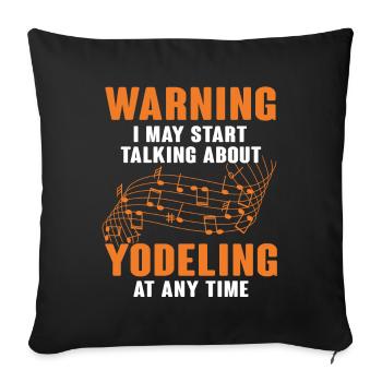 Yodel - Sofa pillowcase 17,3'' x 17,3'' (45 x 45 cm) - black - Front