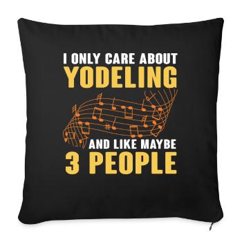 Yodel - Sofa pillowcase 17,3'' x 17,3'' (45 x 45 cm) - black - Front