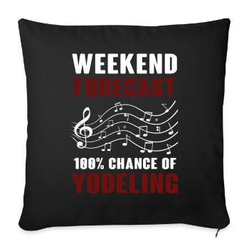 Yodel - Sofa pillowcase 17,3'' x 17,3'' (45 x 45 cm) - black - Front