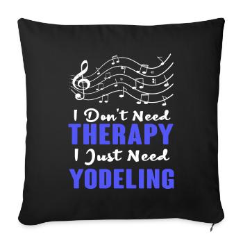 Yodel - Sofa pillowcase 17,3'' x 17,3'' (45 x 45 cm) - black - Front