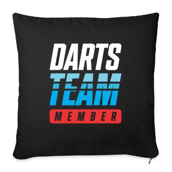 Darts Team - Sofa pillowcase 17,3'' x 17,3'' (45 x 45 cm) - black - Front