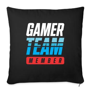 Équipe de joueurs - Housse de coussin décorative 45 x 45 cm - noir - Devant