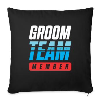 L’équipe du marié - Housse de coussin décorative 45 x 45 cm - noir - Devant