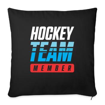 Équipe de hockey - Housse de coussin décorative 45 x 45 cm - noir - Devant