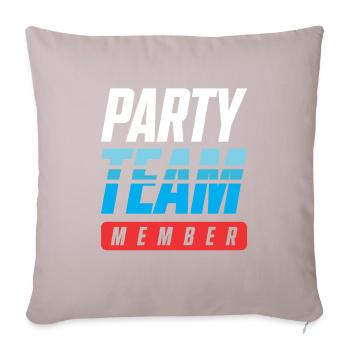 Équipe de fête - Housse de coussin décorative 45 x 45 cm - taupe clair - Devant