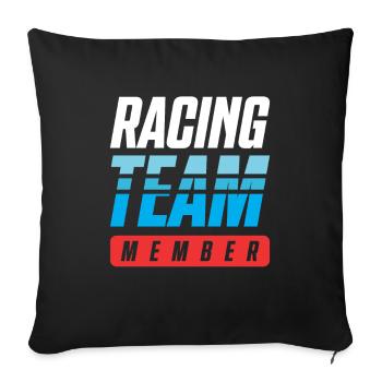 Racing Team - Sofa pillowcase 17,3'' x 17,3'' (45 x 45 cm) - black - Front
