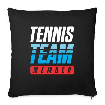 Tennis Team - Sofa pillowcase 17,3'' x 17,3'' (45 x 45 cm) - black - Front