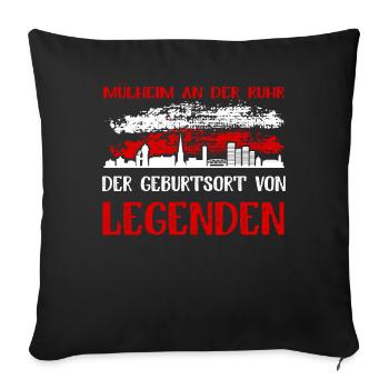 Mülheim An Der Ruhr Der Geburtsort Von Legenden - Sofakissenbezug 45 x 45 cm - Schwarz - Vorne