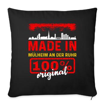 Mülheim - Sofa pillowcase 17,3'' x 17,3'' (45 x 45 cm) - black - Front