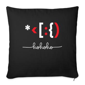 Hohoho Ponctuation Nerd Noël - Housse de coussin décorative 45 x 45 cm - noir - Devant