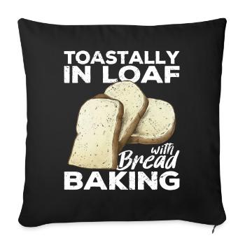 Funny bread baker - Sofa pillowcase 17,3'' x 17,3'' (45 x 45 cm) - black - Front
